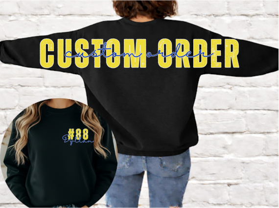 CUSTOM BIG BACK CREWNECK